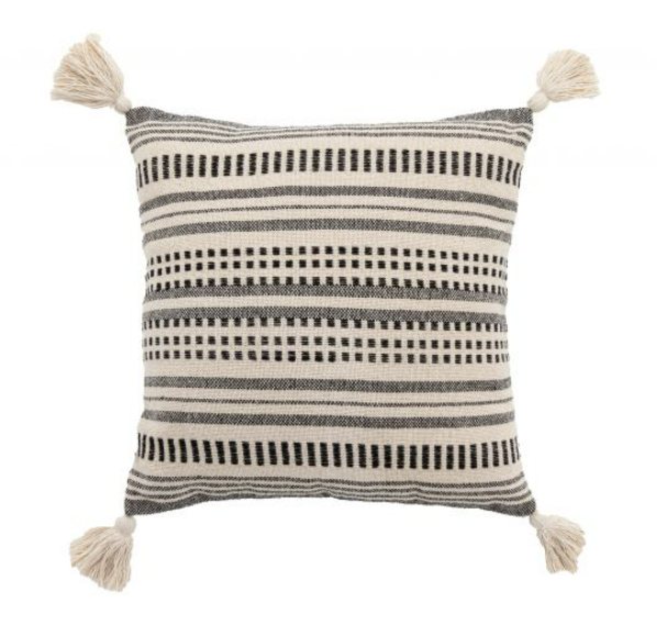 Chilika Natural and Black Cushion Cover