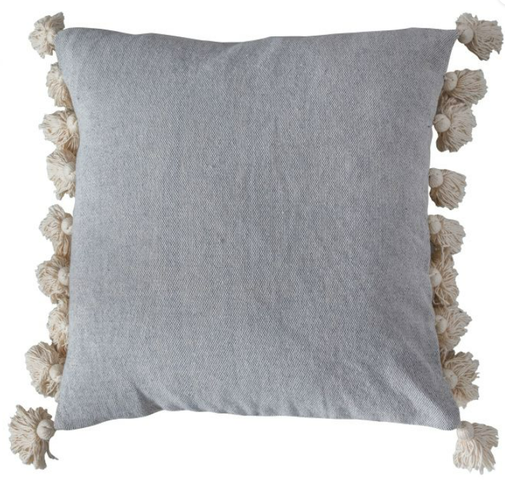 Cotton Tassel Cushion Natural