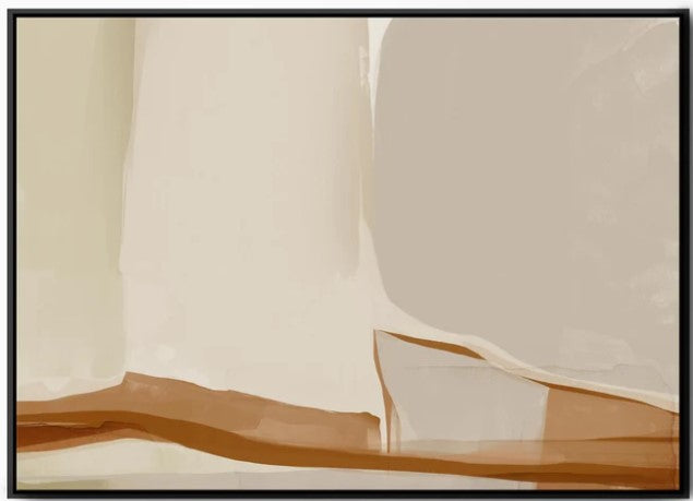 The Desert Rocks Abstract Canvas Art - Extra Large / Black