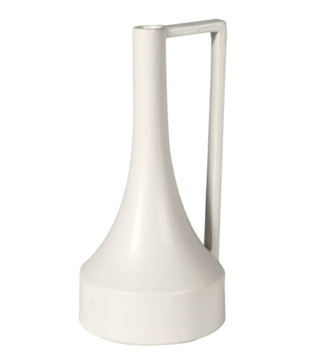 Cream Long Handled Vase