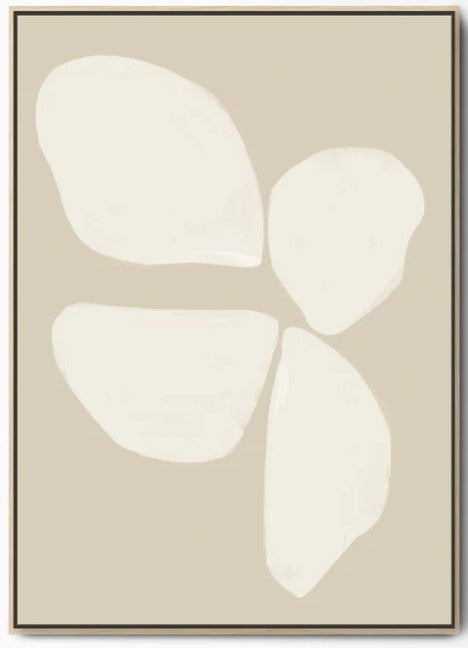Neutral Anemone Abstract Flower Art - Extra Large / Natural