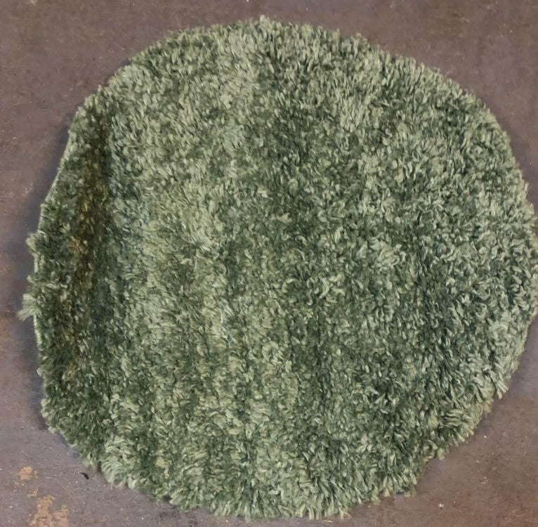 Round Greenish Rug, 60cm