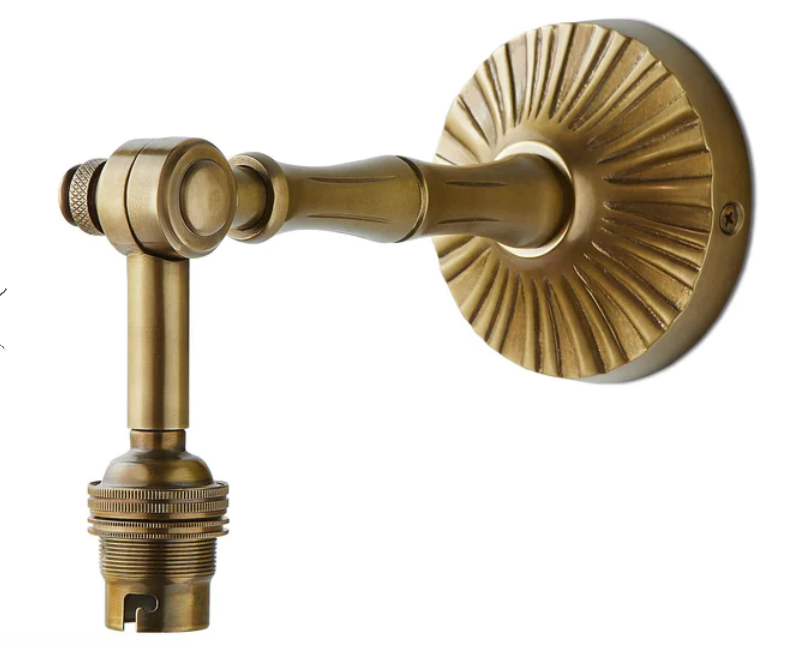 Bamboozle wall fitting in antique brass, 11x16x9cm