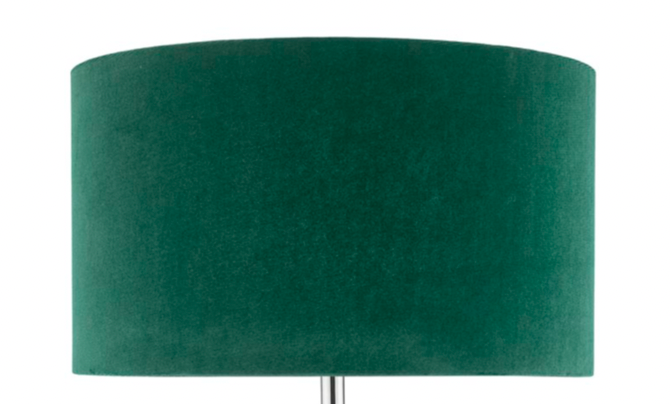 Akavia Green Velvet Drum Shade 35cm