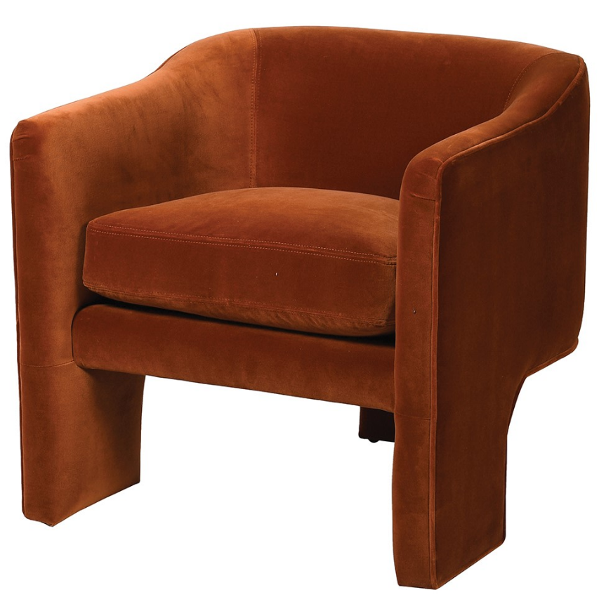 Amber Velvet Effie Chair, 66x68x67cm
