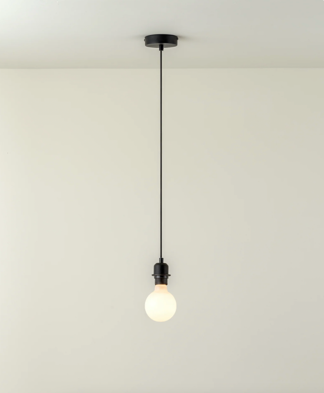 Capel - 1 light matt black drop cap lampholder kit
