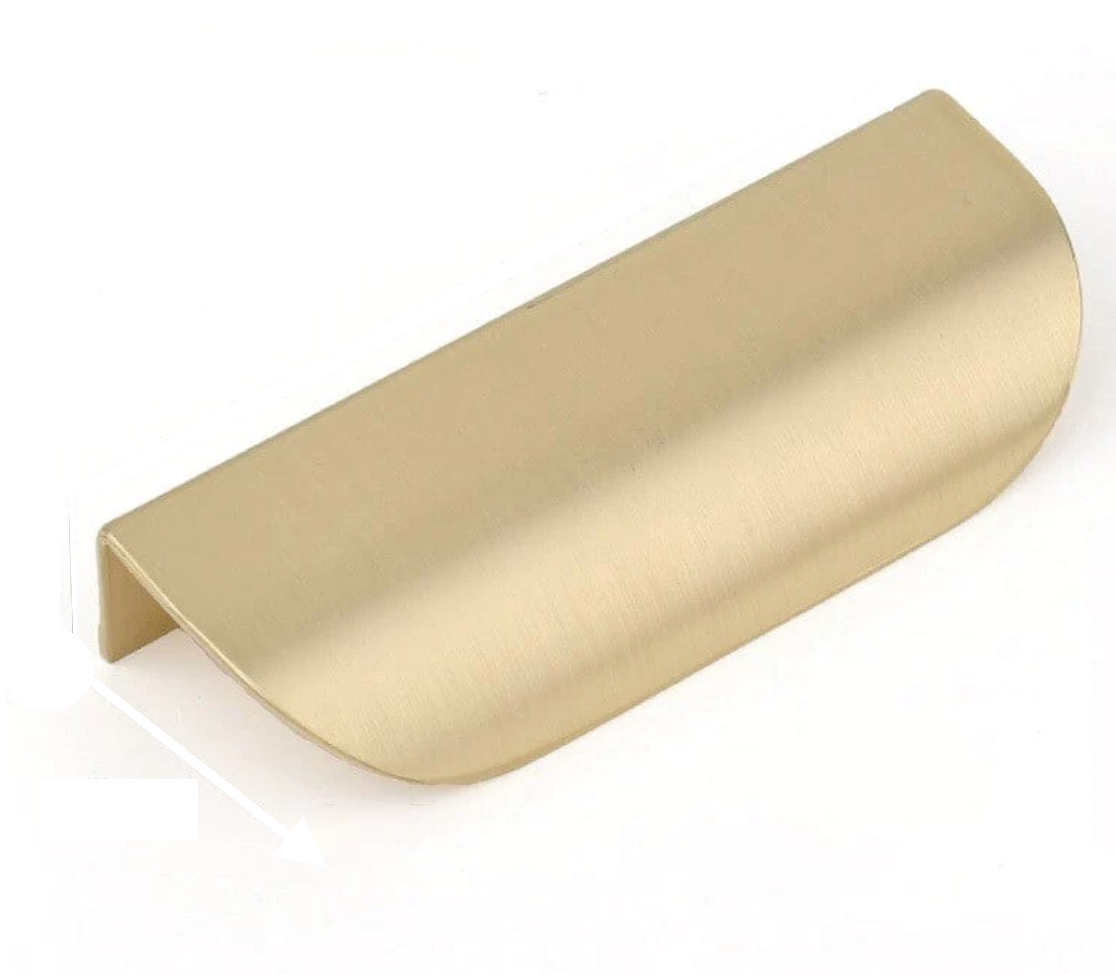 LUSTE Curved Solid Brass Door Pull