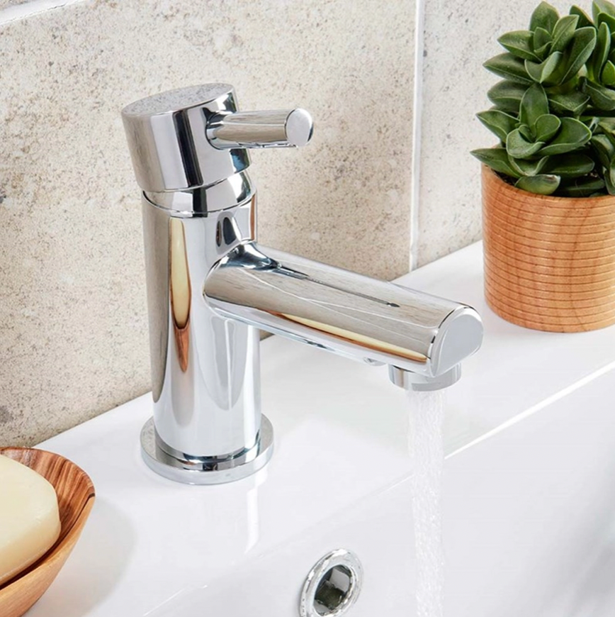 Vellamo Twist Basin Mixer Tap with Waste