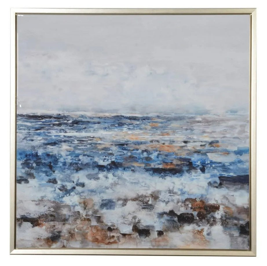 Abstract Waves Canvas Art, 127x127cm