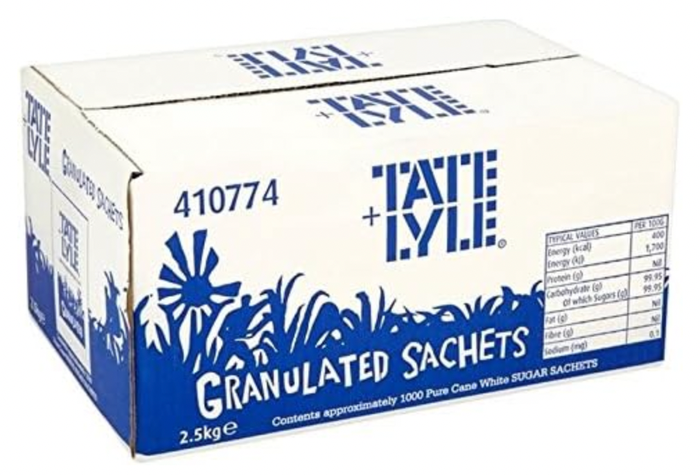 Tate & Lyle White Sugar Sachets 1000 per Pack - Pack of 2