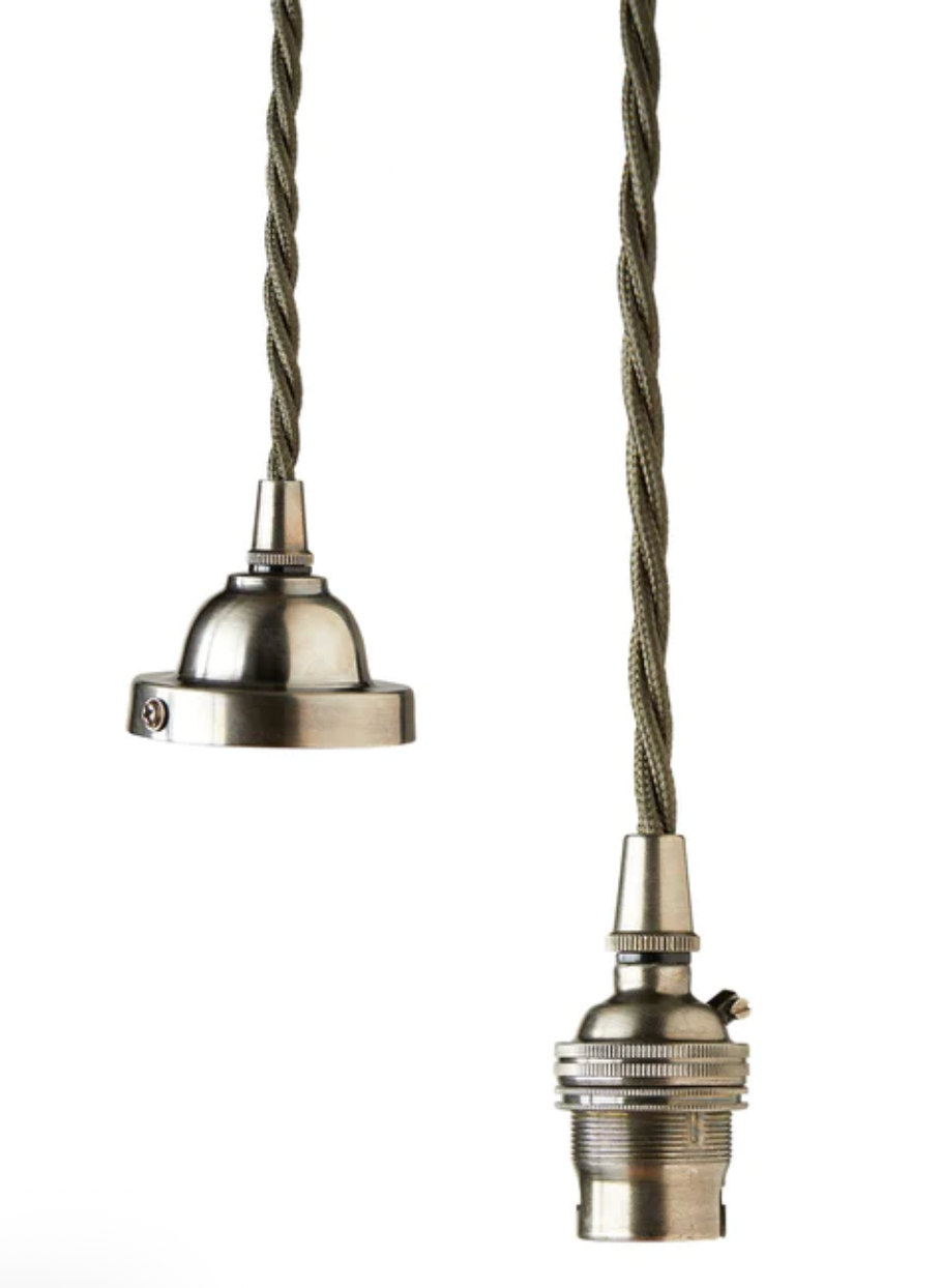 classic pendant light kit in antiqued silver