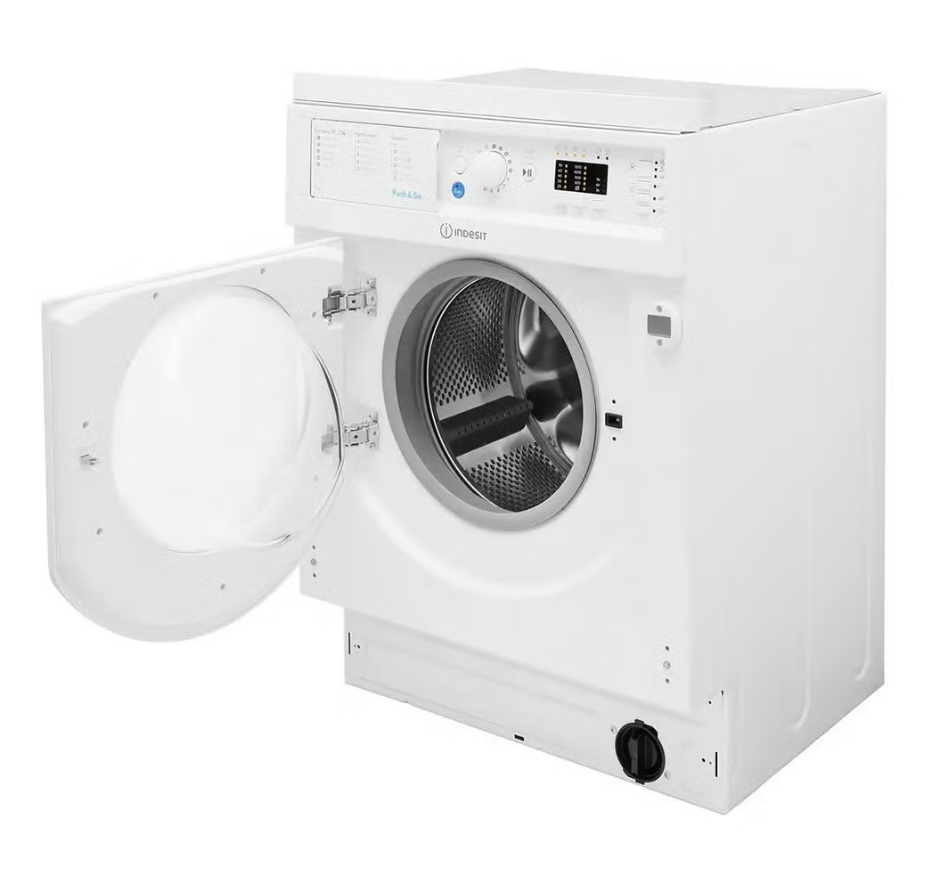 Indesit Push&Go 7kg 1200rpm Integrated Washing Machine - White
