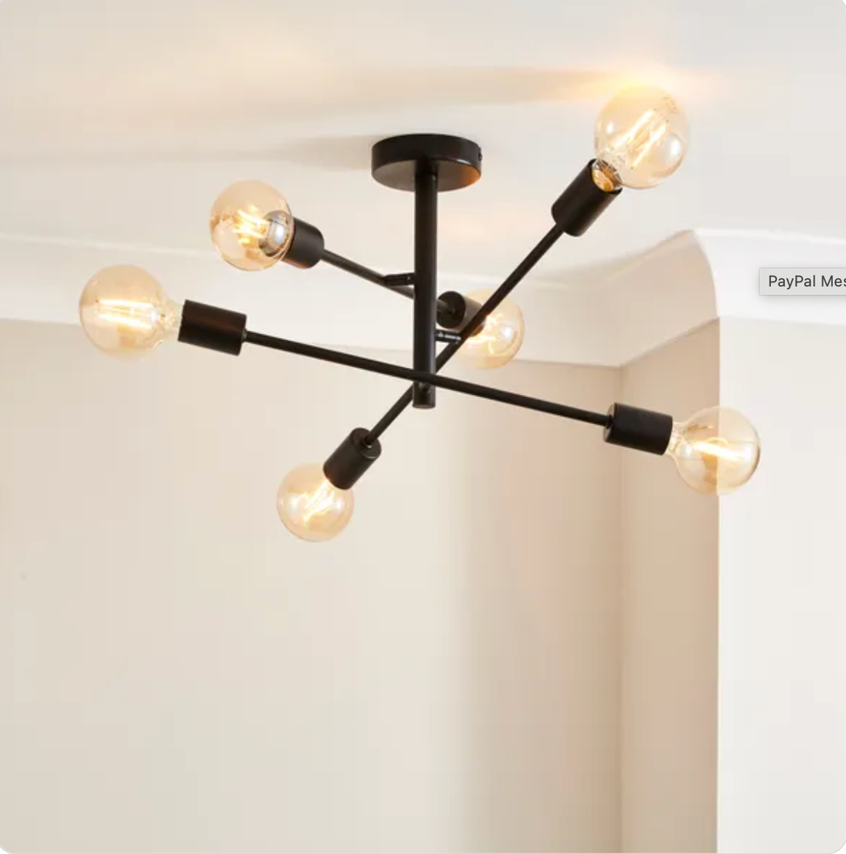Koppla 6 Light Semi Flush Ceiling Fitting, 27x54x68cm
