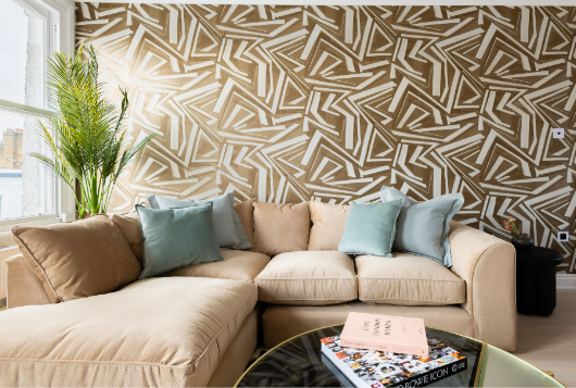 Dillon Velvet Left Hand Corner Sofa Biege, 166x214x86cm