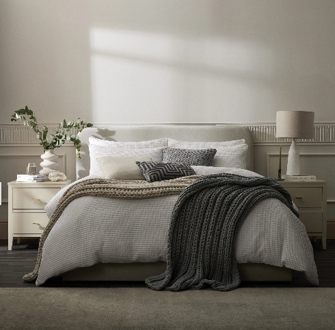 Ascot Ottoman Storage Bed - Natural, King, 220x171x112cm