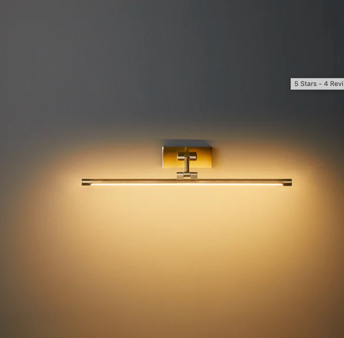 smaller milton picture light in brass