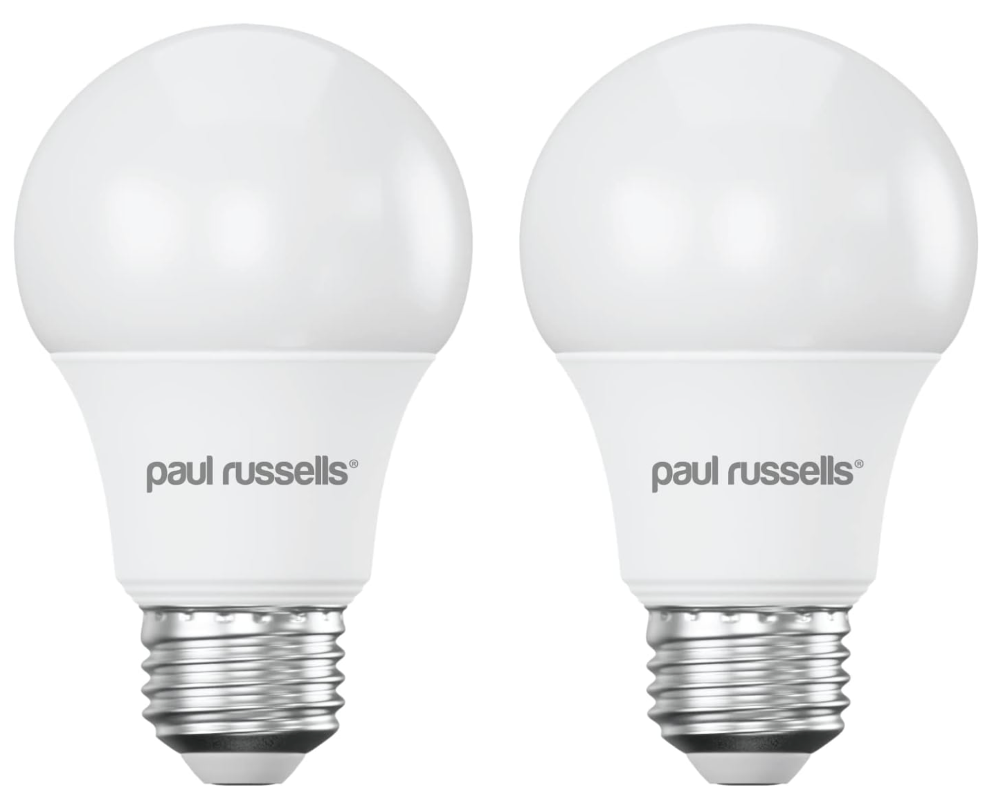 paul russells LED GLS - Dimmable Edison Screw Light Bulbs, 8.5W 806Lumens E27 A60 LED Bulbs, 60w Equivalent LED, 2700K Warm White, Dimmer Standard ES Energy Saving Ceiling Light, Pack of 2