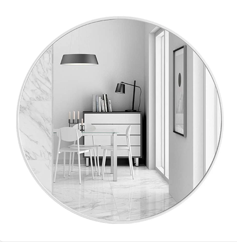 Baum Accent Mirror by Willa Arlo Interiors - White 40 x 40cm