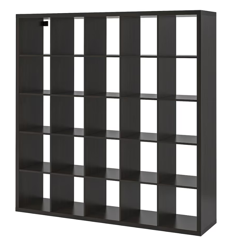 KALLAX Shelving unit, black-brown, 182x182 cm
