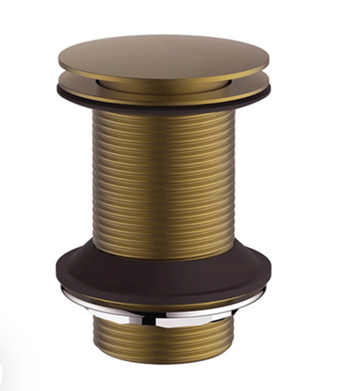 Britton Bathrooms Unslotted Basin Waste - Brushed Brass