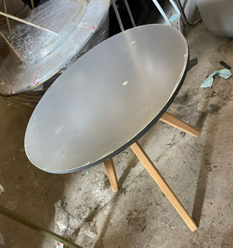Light Blue Wooden Side Table, 40cm