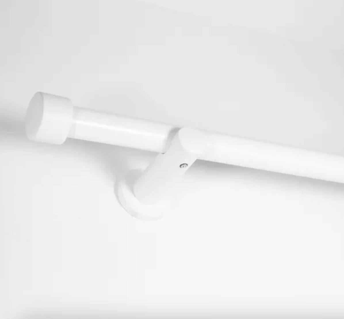 Trinity Fixed Wooden Eyelet Curtain Pole, White