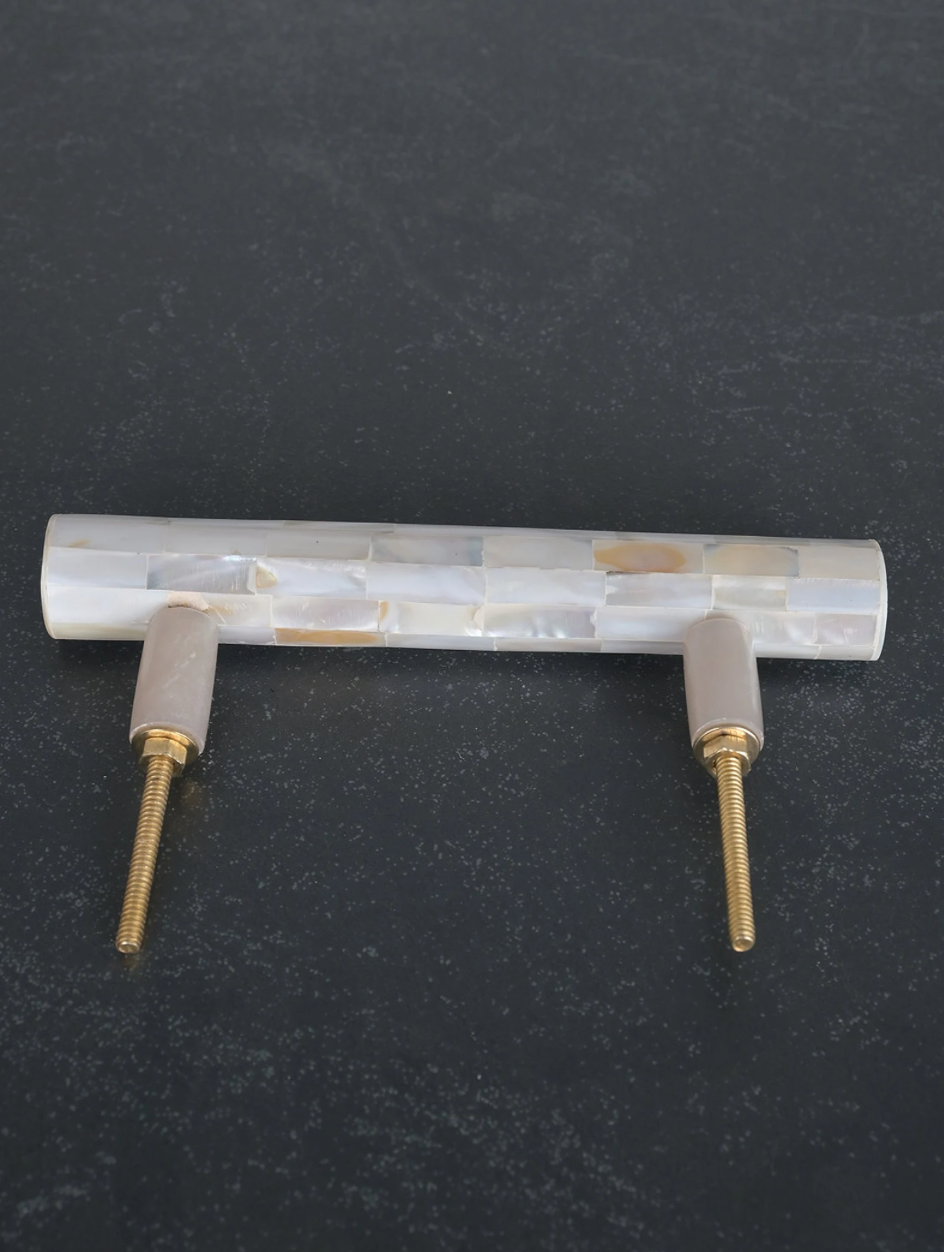 Unique Mother of Pearl Cabinet Pulls, Pulls for Drawers, Cabinet Hardware - Big 6 inches