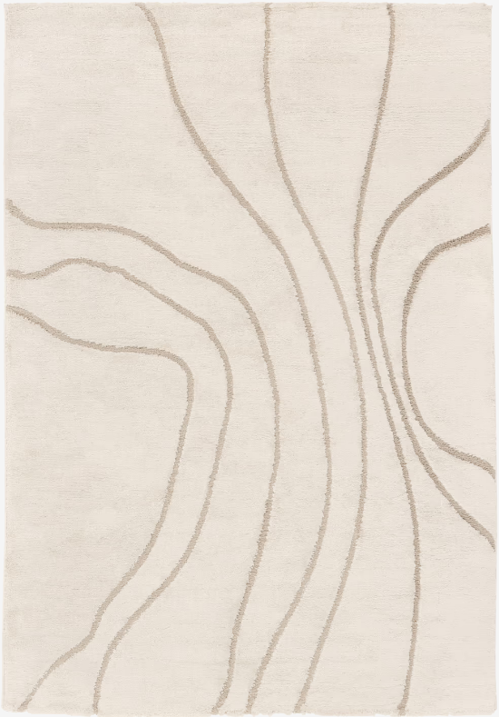 Bahia - Cream White / Beige Rug 160 x 230 cm Shaggy