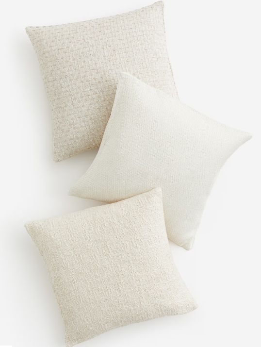 3-pack structure-weave cushion covers