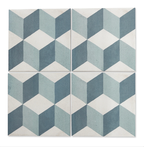 Archive Cube Patterned Tile - 20 x 20 cm