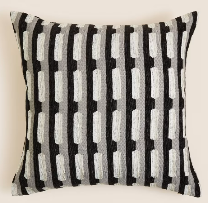 Chenille Geometric Cushion