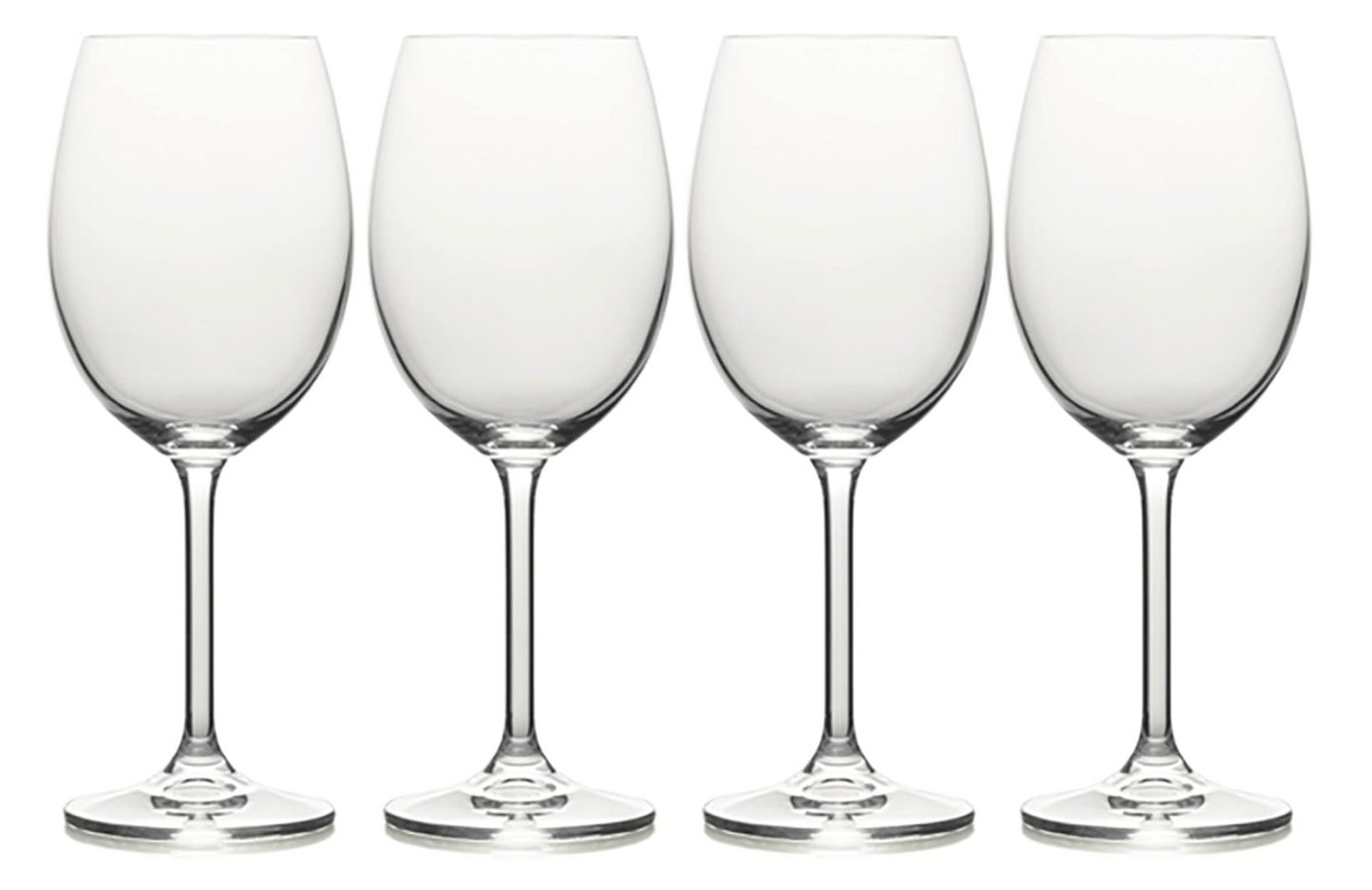 Mikasa Julie Luxury Lead-Free Crystal White Wine Glasses, 470 ml, Clear, Set of 4