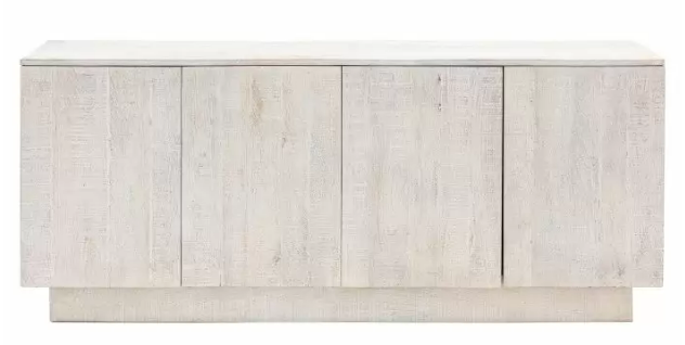 Iowa 4 Door Sideboard Whitewash, 170x45x70cm