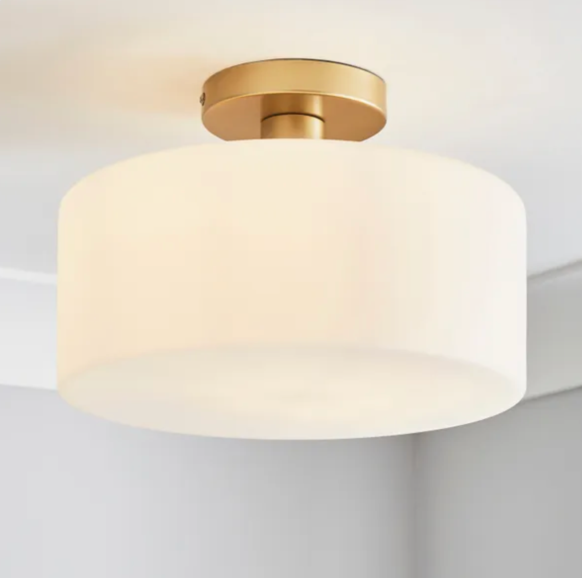 Amelie Opal Glass Flush Ceiling Light
