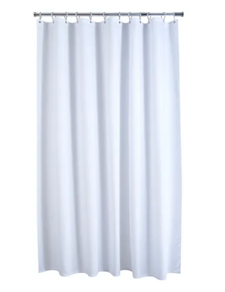 Waffle White XL Shower Curtain