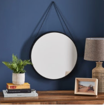 Round Hanging Chain Wall Mirror - 45CM