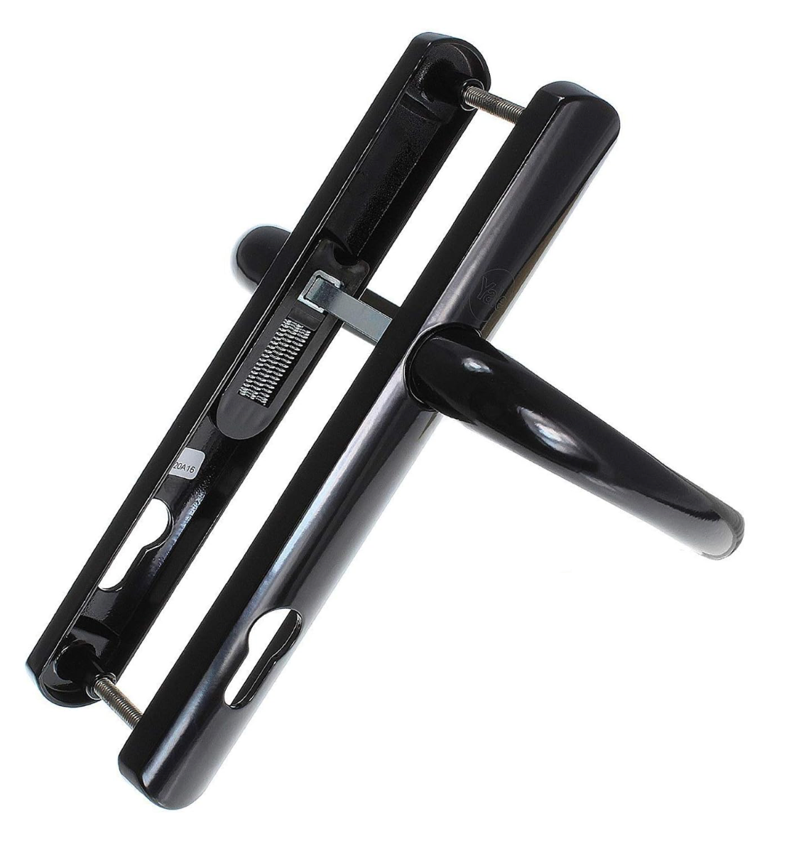 Yale Superior Door Handle, Standard Security, for PVCu doors, works with cylinders and mortice sashlocks, Visi Packed, Black Finish, 92 mm/215 mm