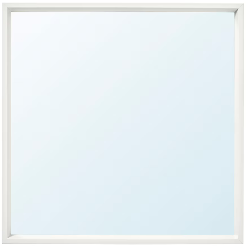 NISSEDAL Mirror, white, 65x65 cm