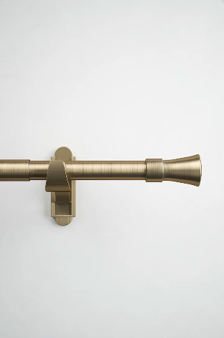 Klick Fit Trumpet Finial Extendable Curtain Pole Kit, 28MM 125-216 CM