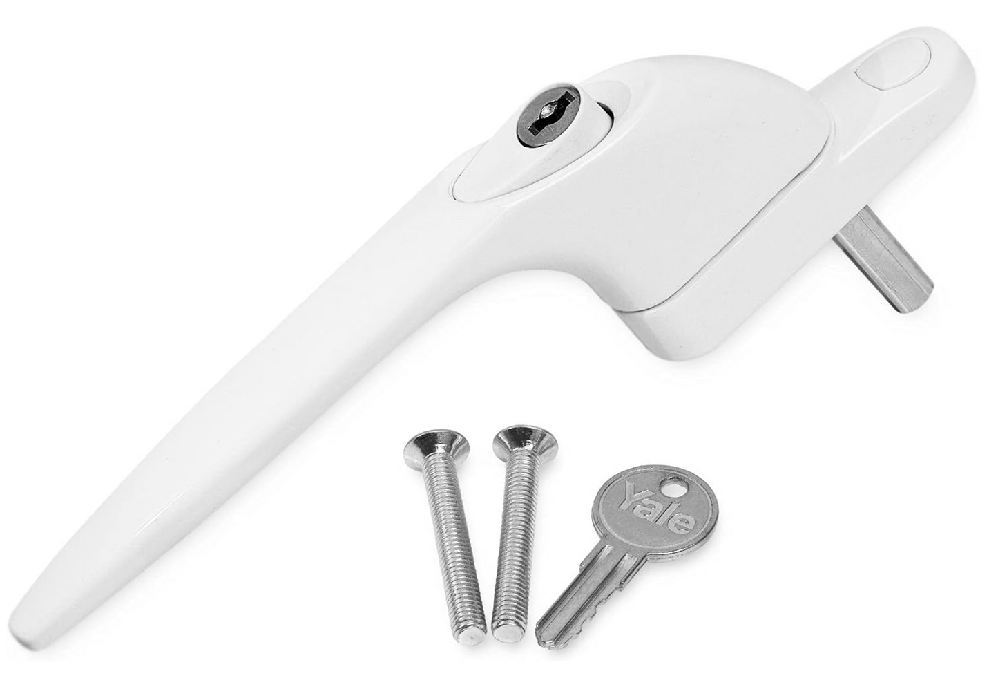 Yale uPVC Universal Window Handle Inline Locking Espag Double Glazing White 15mm