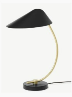 Ayo Table Lamp, Black & Brass