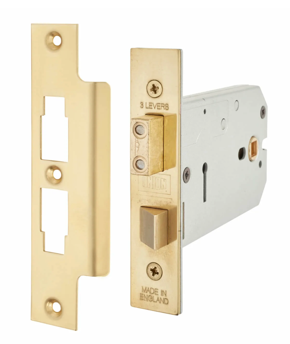 UNION 2077 Horizontal Sashlock - 149mm Case - 51-127mm Backset - Polished Brass