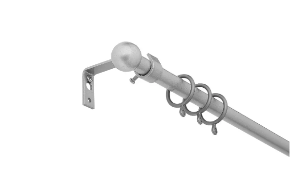 Argos Home Extendable Metal Curtain Pole - Silver