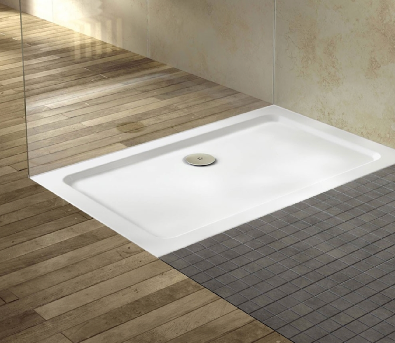 Drench MineralStone Low Profile Rectangular Shower Tray - 1600 x 800mm