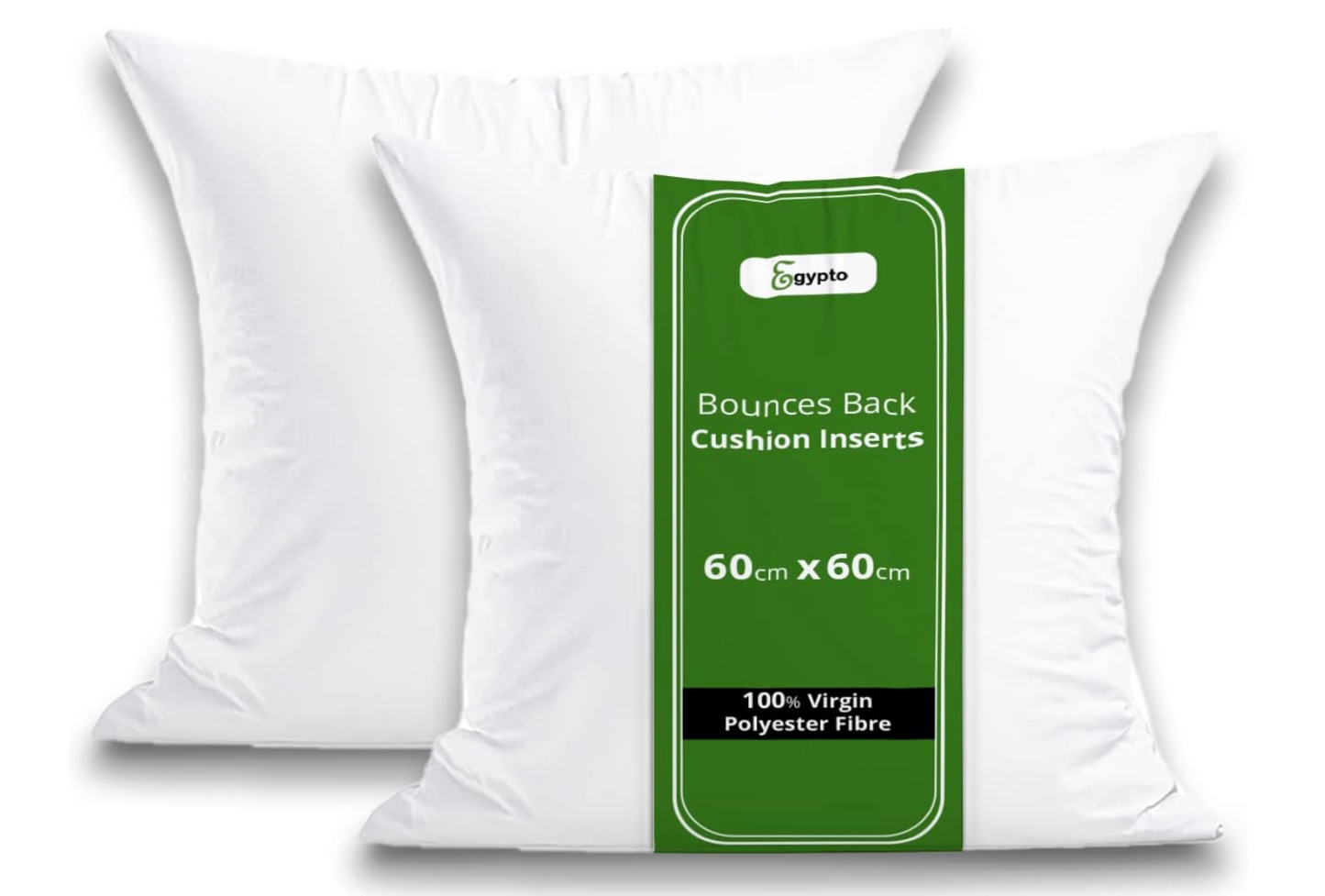 EGYPTO Pack of 4 Cushion Inserts - Hypoallergenic