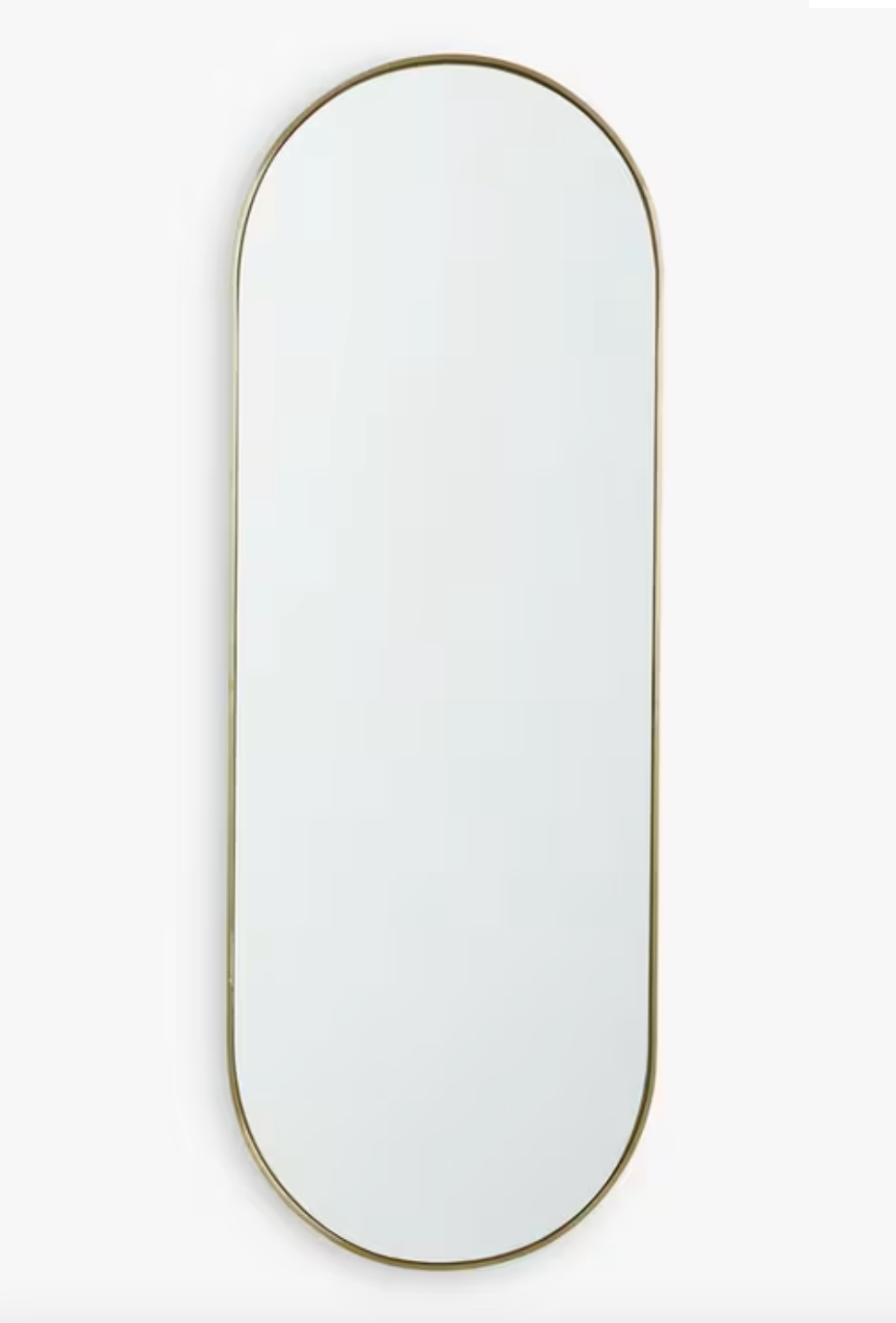 Scandi Metal Lozenge Mirror, 78 x 28cm, Gold