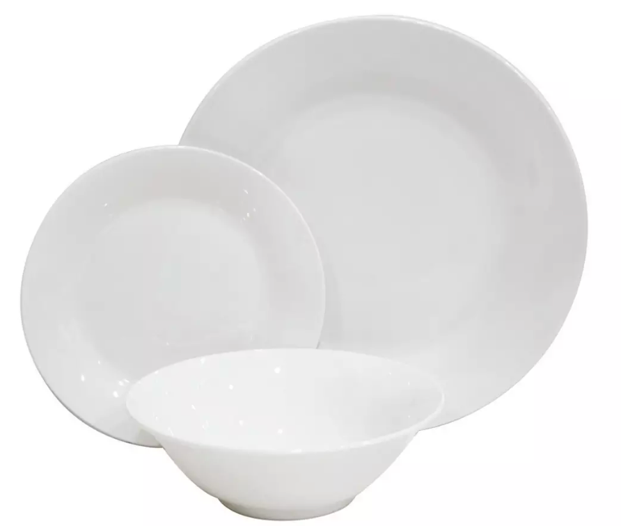 Argos Home 12 Piece Porcelain Dinner Set - White