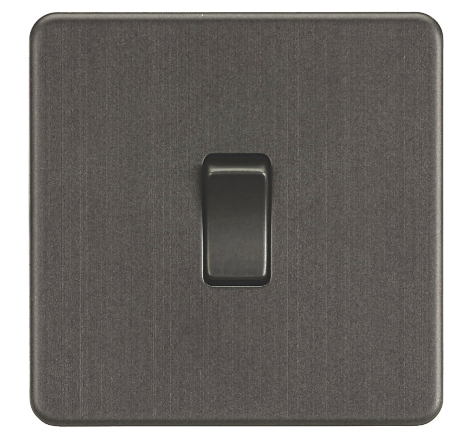 KNIGHTSBRIDGE 10AX 1-GANG 2-WAY LIGHT SWITCH SMOKED BRONZE