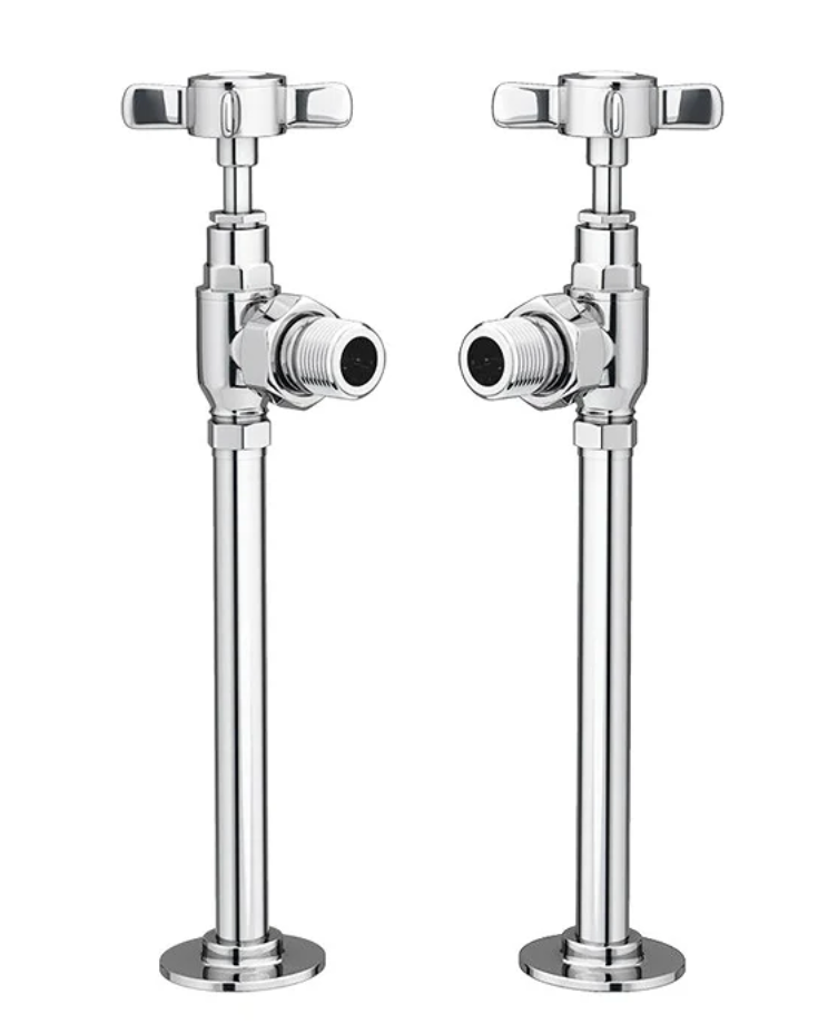 Chatsworth Chrome Angled Traditional Radiator Valves