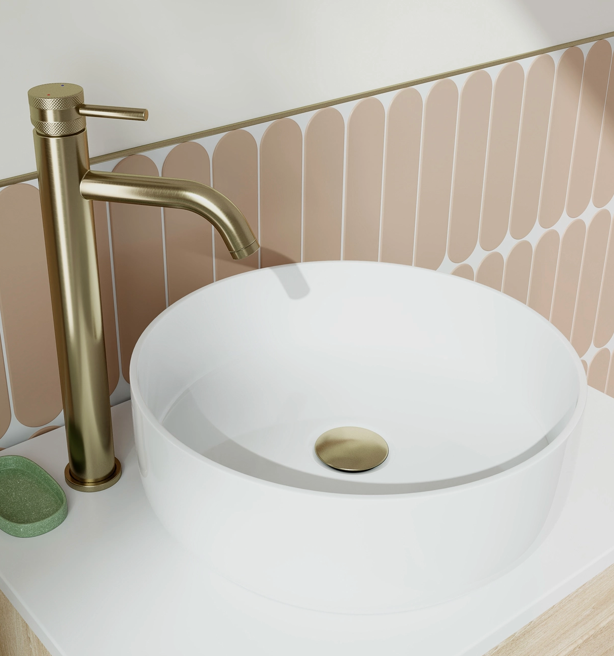 Core Tall Mono Basin Mixer Tap - Brushed Brass